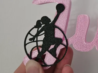 Girl basketball ball decoration