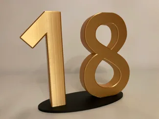 Eighteen (18) - Happy birthday number