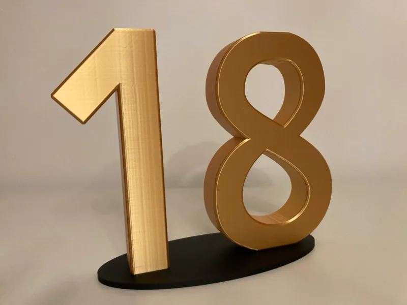 Eighteen (18) - Happy birthday number