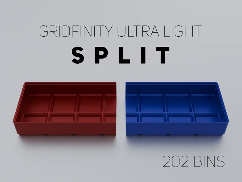 Gridfinity Ultra Light Bins - Split Edition