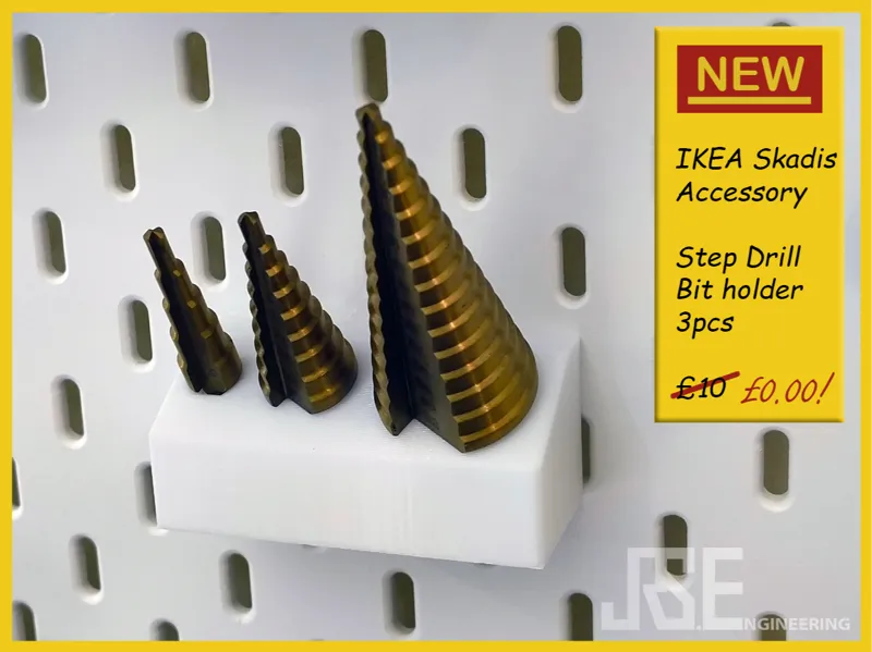 Ikea Skadis Step Drill Bit holder 3pcs holder