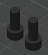 Mounting pins 0.2mm layer, 2 walls, 15% infill