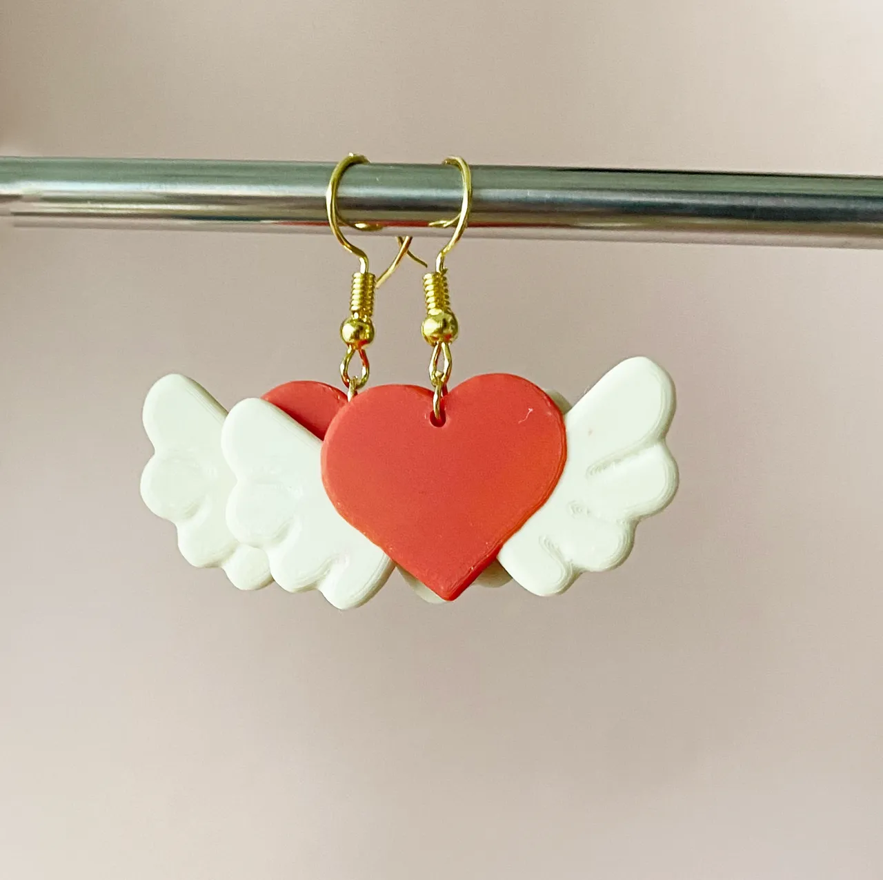 Heart with Wings Earrings view 2