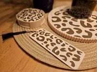 leopard print bookmark one side