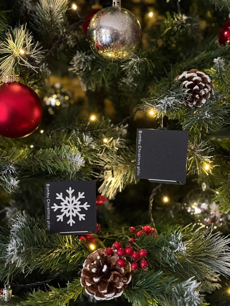 Bambu Lab build plate Christmas ornament