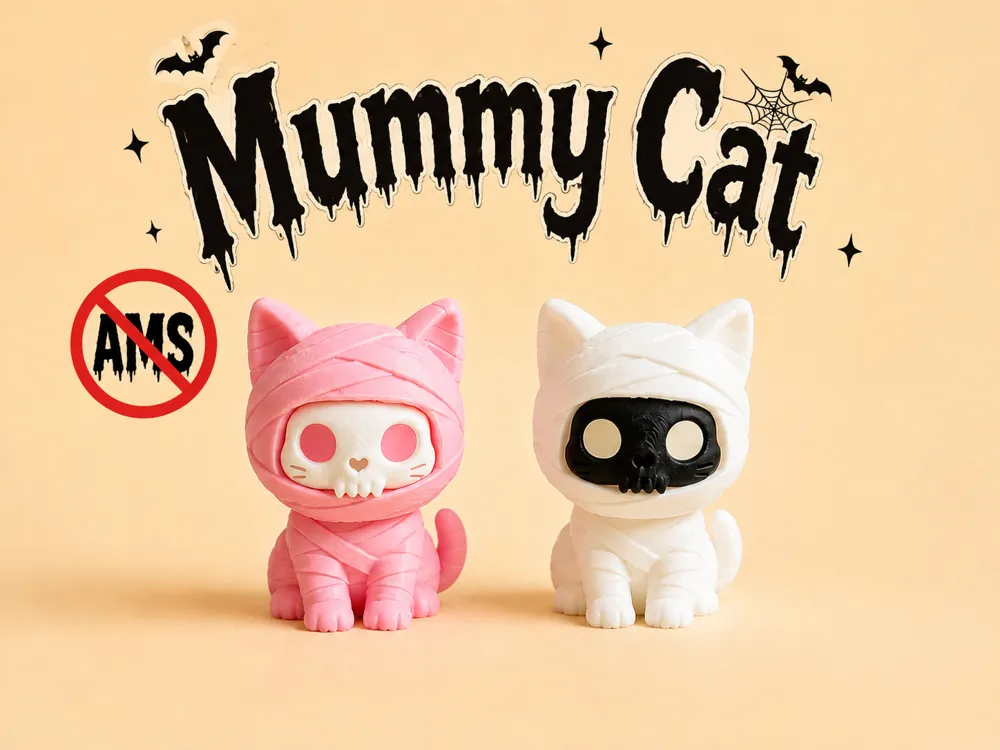 Accesorio para impresora 3D: Mummy Cat - No Ams Required. Referencia del modelo original.