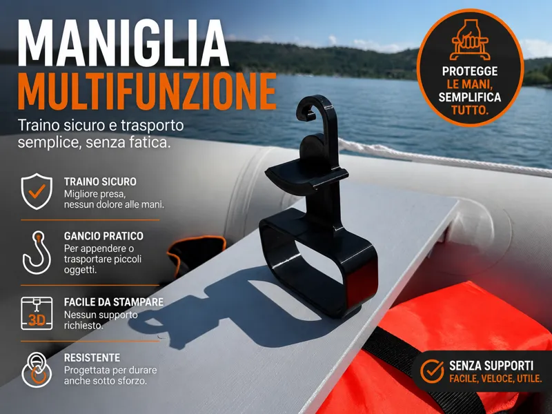 Comoda maniglia multiuso per trasporto oggetti