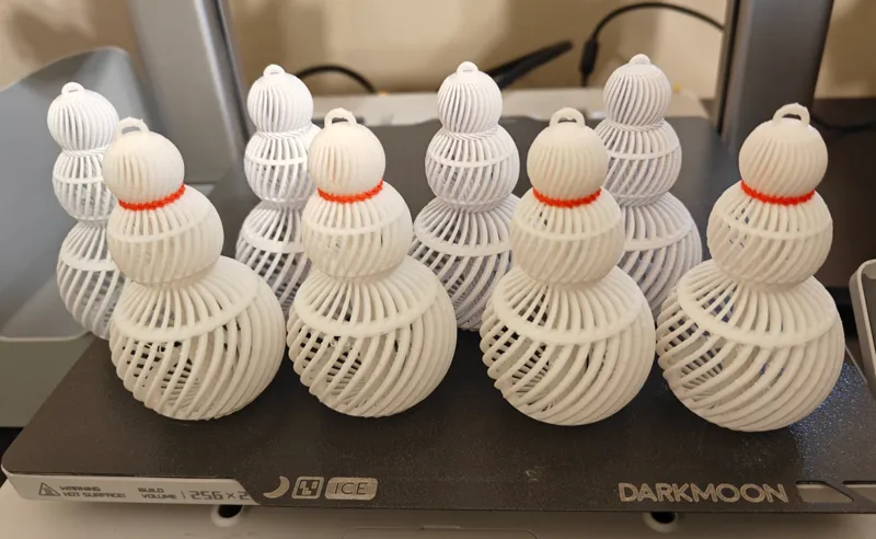 Spiral Snowman Ornament