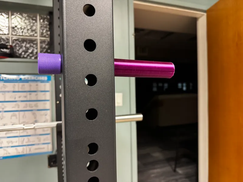 Accessory holder for 3" power rack with 5/8" holes
