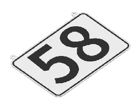 58 - home number plate