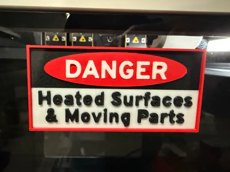 Danger Sign For 3D Printers