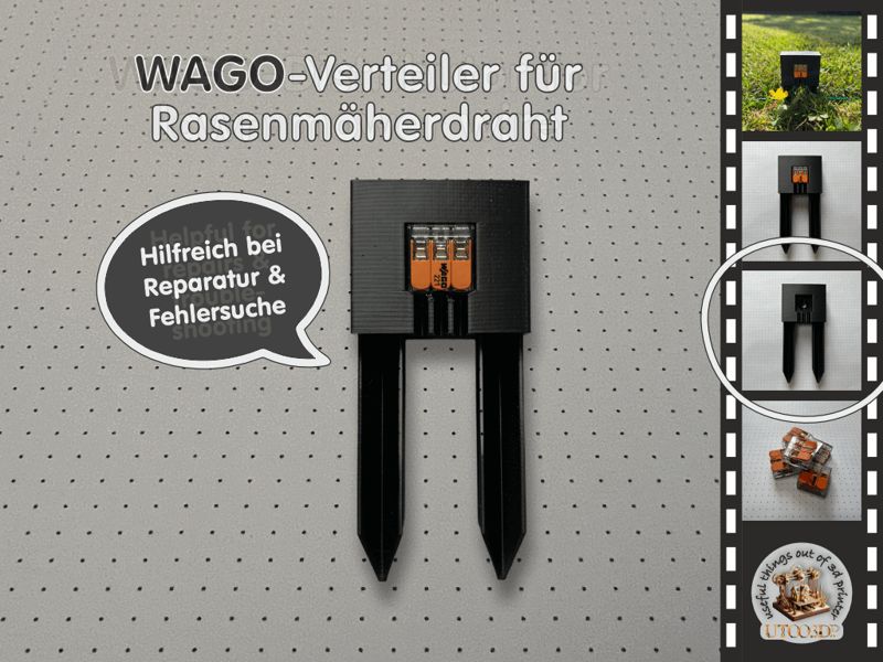WAGO-Verteiler für  Mähroboter-Begrenzungsdraht