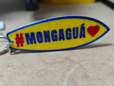 Mongaguá Surfboard Keychain