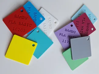 Grote filament swatches