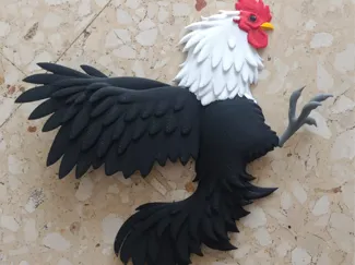 Gallo negro para Pared