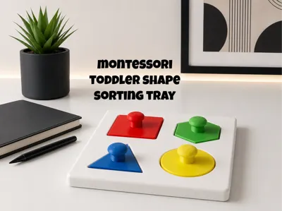 Montessori Toddler Shape Sorting Tray