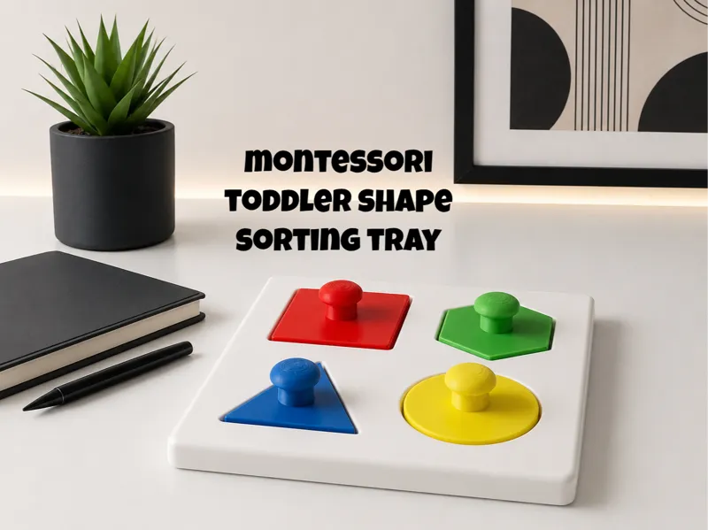 Montessori Toddler Shape Sorting Tray
