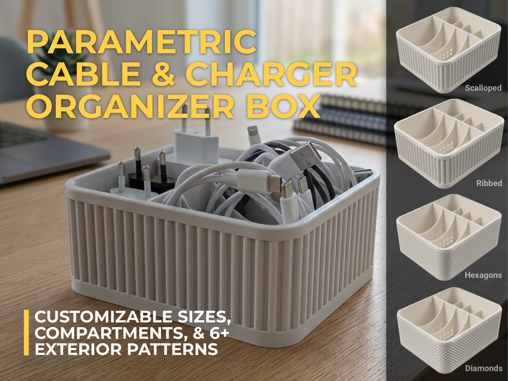 Parametric Cable & Charger Organizer