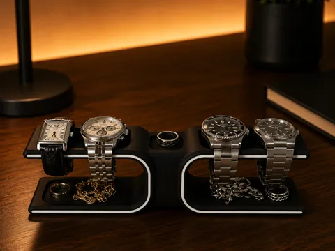 Soporte: Modern Line Watch Stand for 4 watches — referencia de MakerWorld