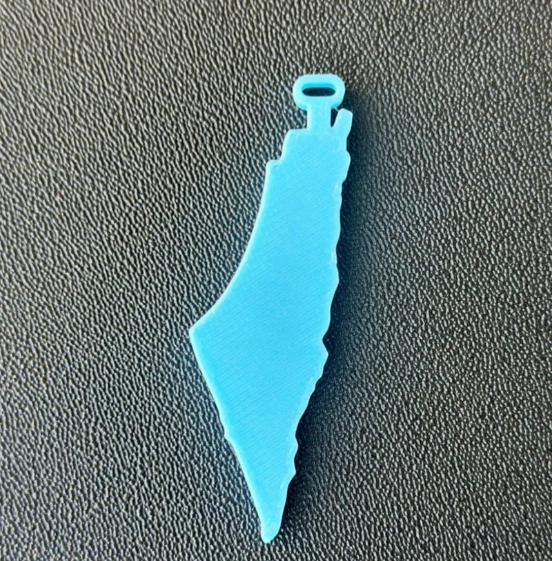 Palestine Country Outline Keychain