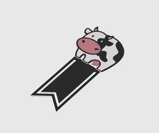 Cow Bookmark