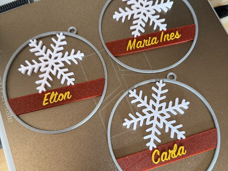 Christmas tree ornament with name