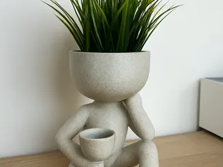 Human Stone Vase