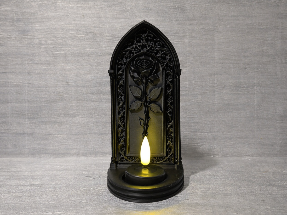 Gothic Rose Arch Tealight Sconce