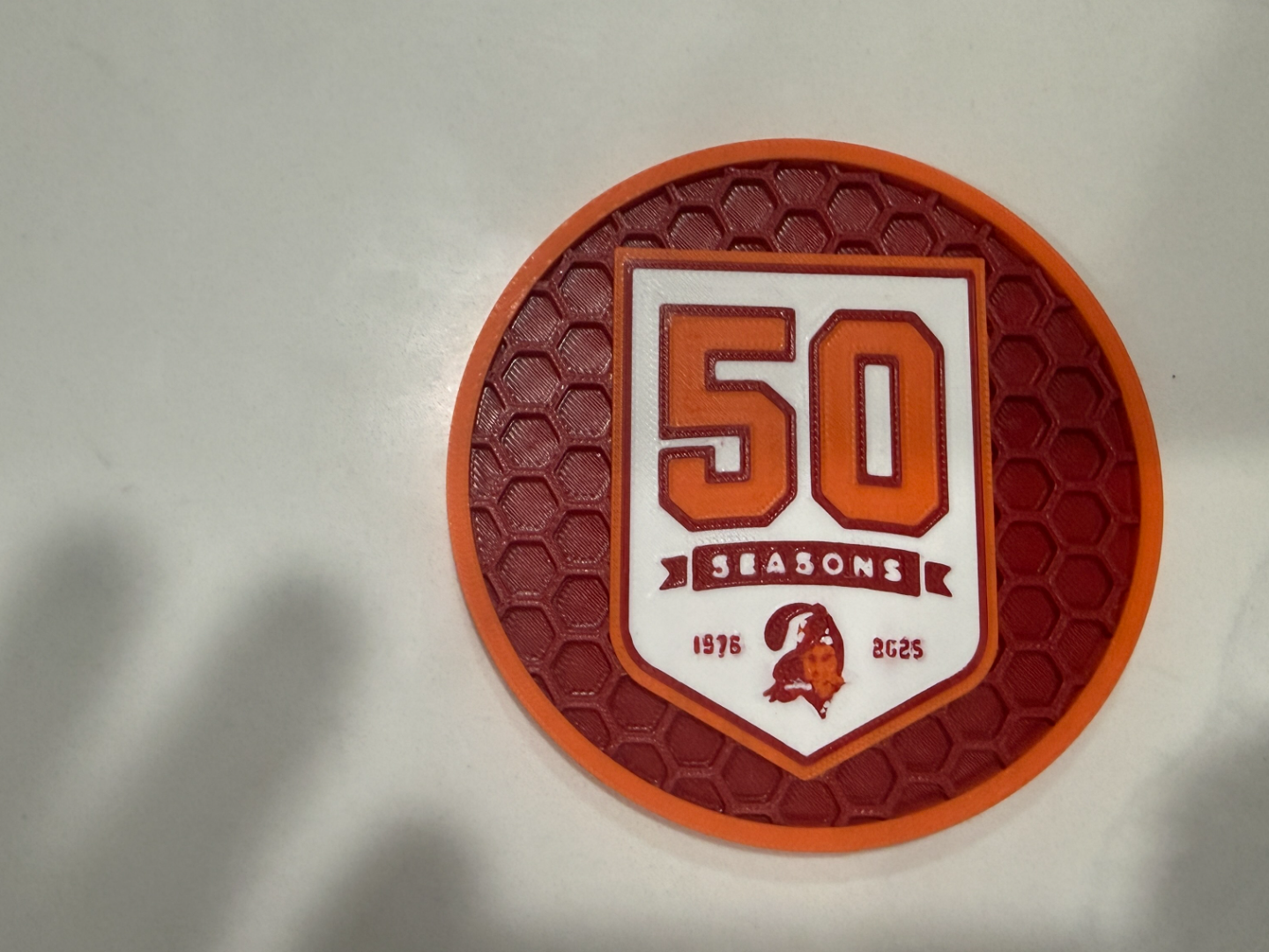 Tampa Bay Buccaneers 50th Honeycomb Coaster