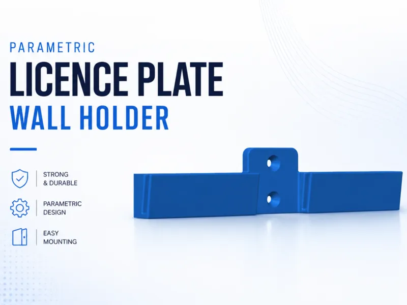 PARAMETRIC License plate wall mount/holder
