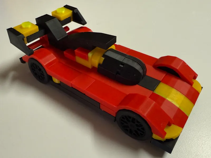Mini Ferrari Hypercar Brick Model- 1x and 2x Scale