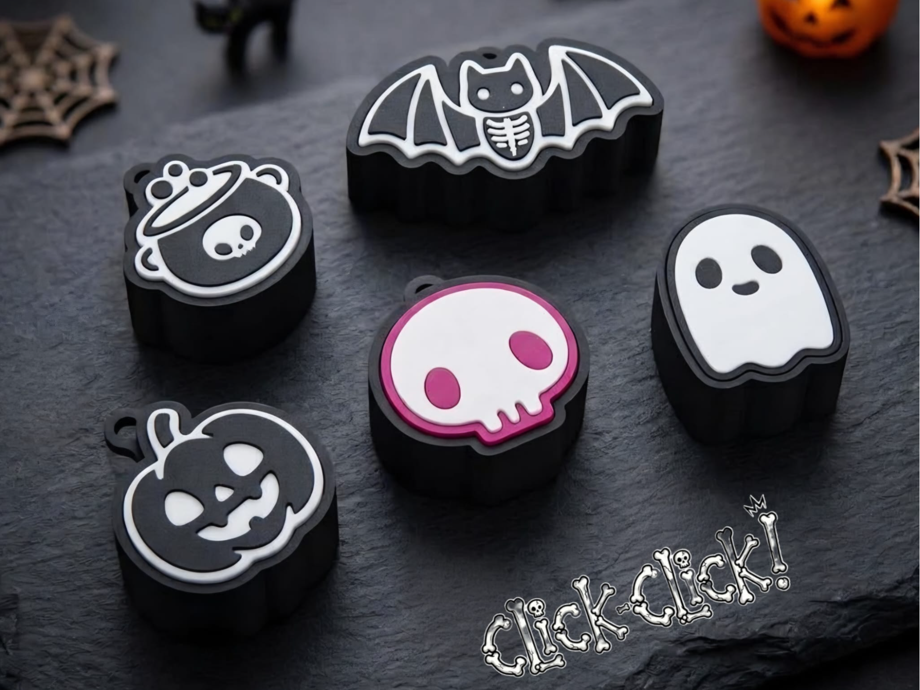 Halloween Fidget Clicker Keychains - 1