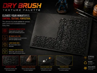 Dry Brush Texture Palette (Full Printbed Resize)
