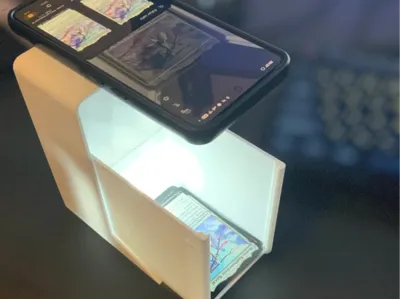 MTG Cardscanner Remixed for use with a battery LED