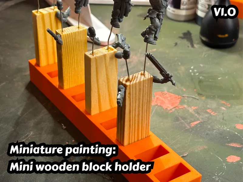 Miniature Painting - Wooden block holder