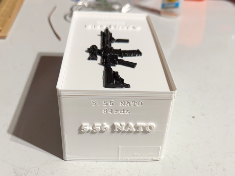 Sliding Lid Ammo Box Raised Text & Custom Logos