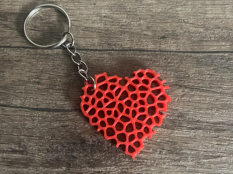 Portachiavi Cuore Voronoi San Valentino