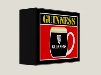 Retro Guinness tap box light box 