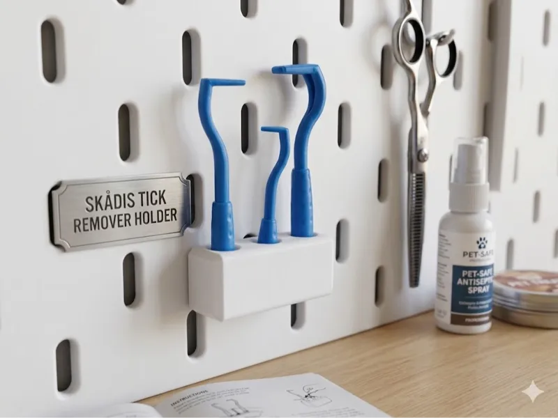 Ikea Skådis Tick removal tool holder