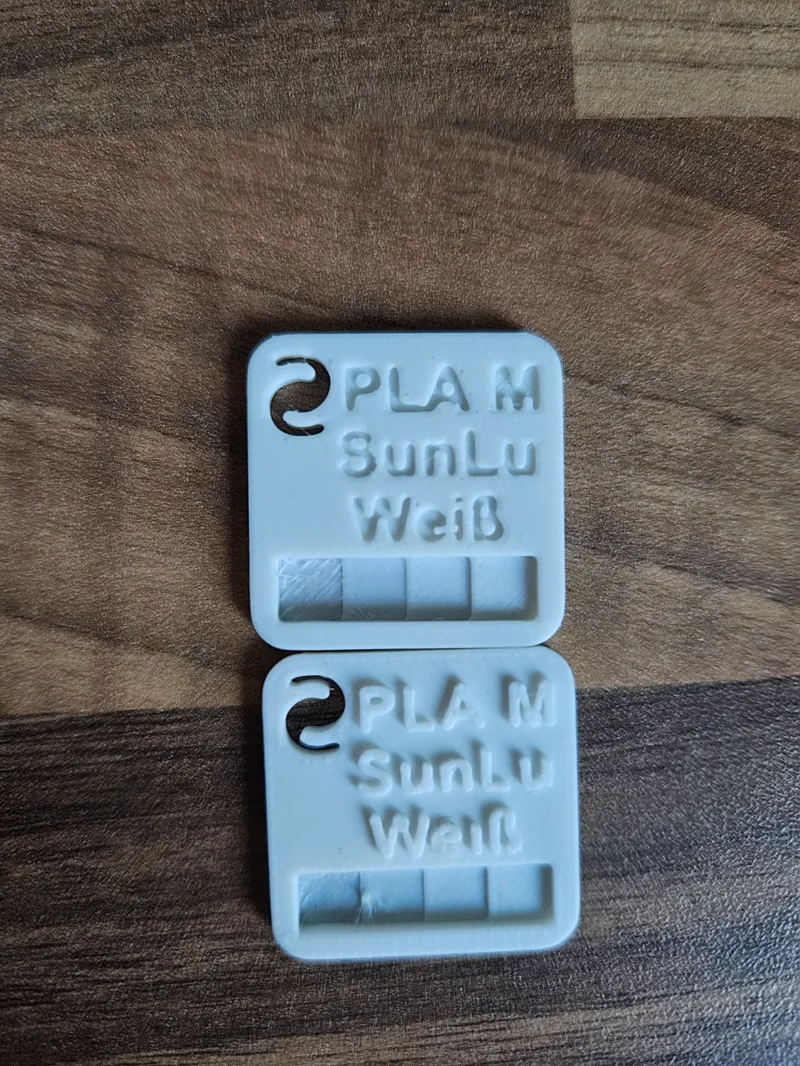Labeled BambuLab Swatch with transparency