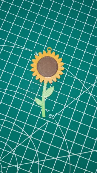 Sunflower keychain
