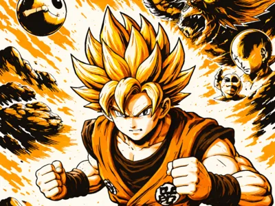Goku Multi-layer color print