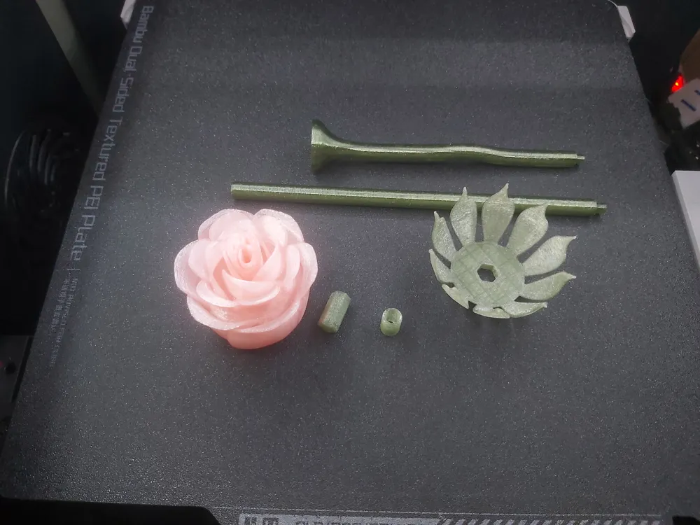 Rose with stem - Free 3D Print Model - MakerWorld