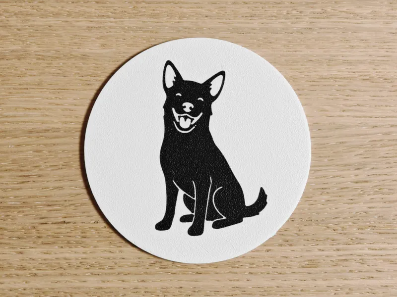 Dog: double-sided coaster