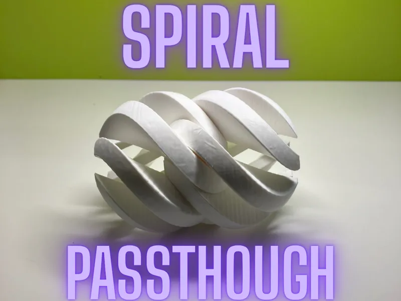 Spiral passthrough ball fidget