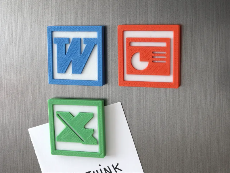 Retro Microsoft Office Fridge Magnets