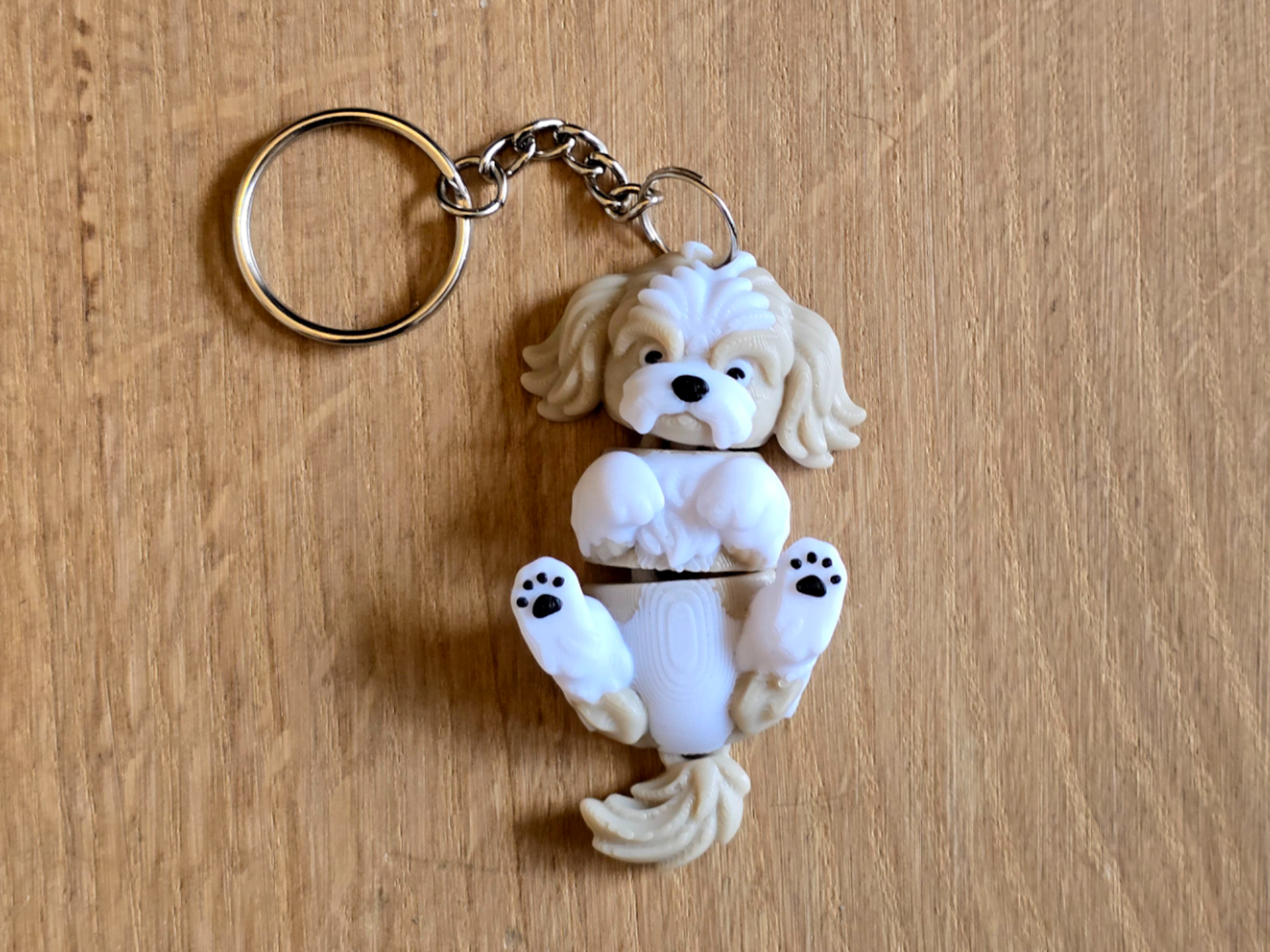 Shihtzu dog flexi keychain