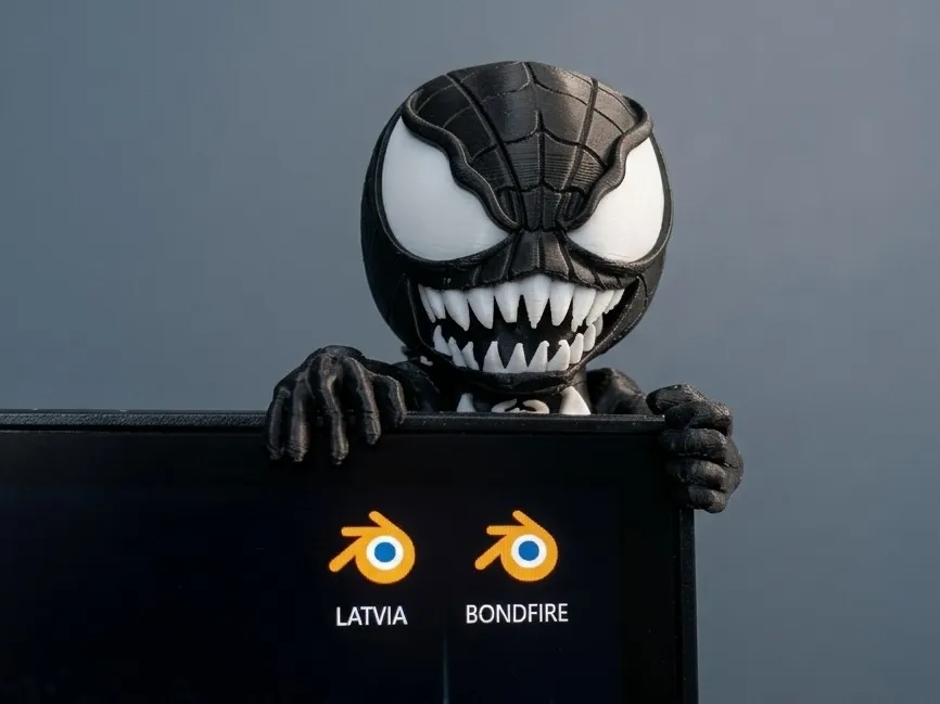 Modelo para impresión 3D: SPIDER MAN - VENOM - MONITOR. Referencia del modelo original.