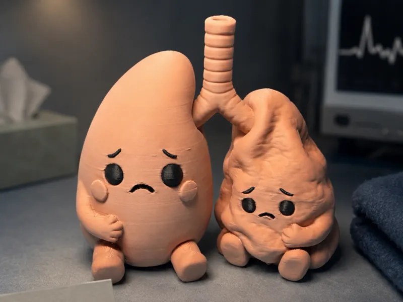 Cute Collapsed Lung Buddy- Medical Humor Figure