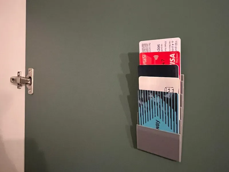 Porta carte e porta tessere da parete